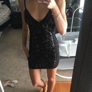 Little sparkle,open back black dress NWOT